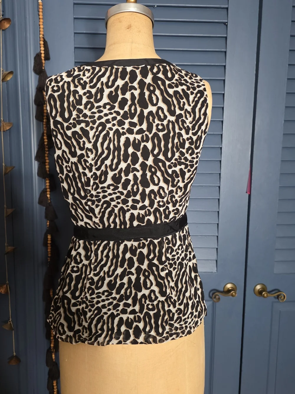 Tory Burch 100% Silk Leopard Print Sleeveless Blouse - Size 2